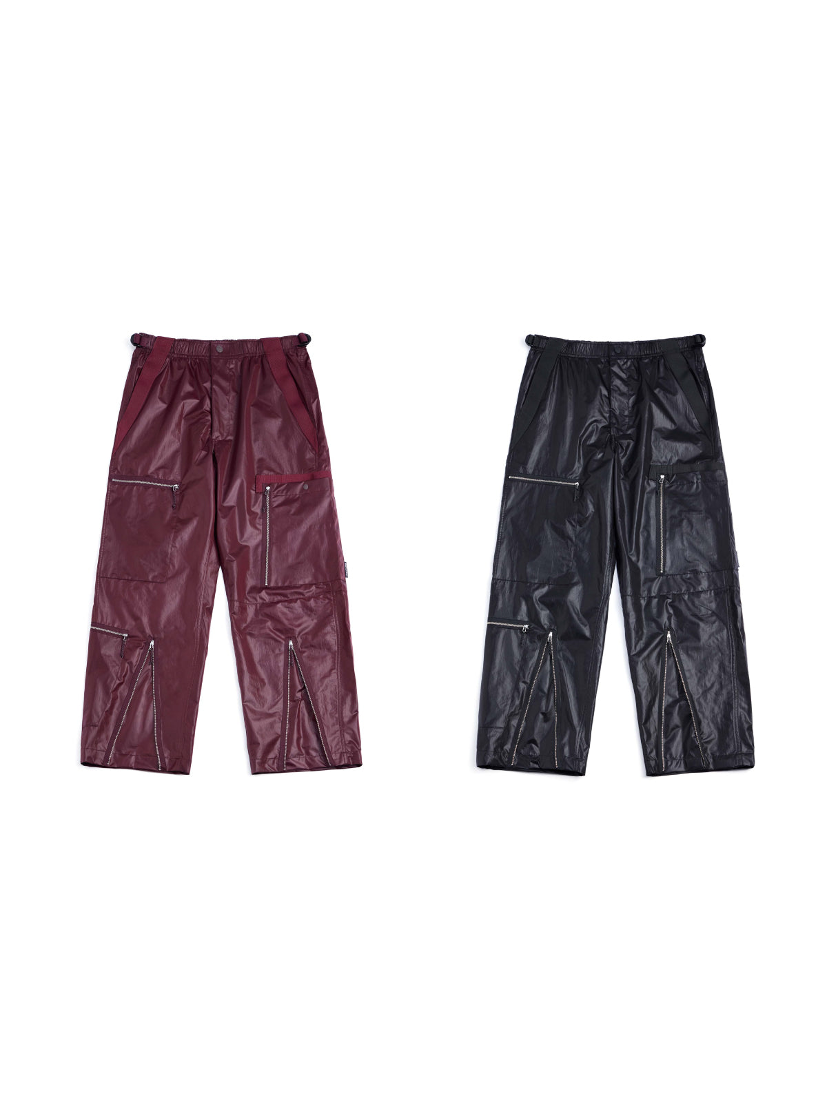 Light Metal Nylon Parachute Pants