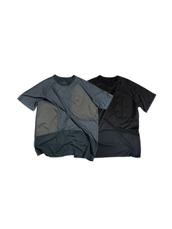 Asymmetric Quick-Dry Patchwork Cooling T-Shirt