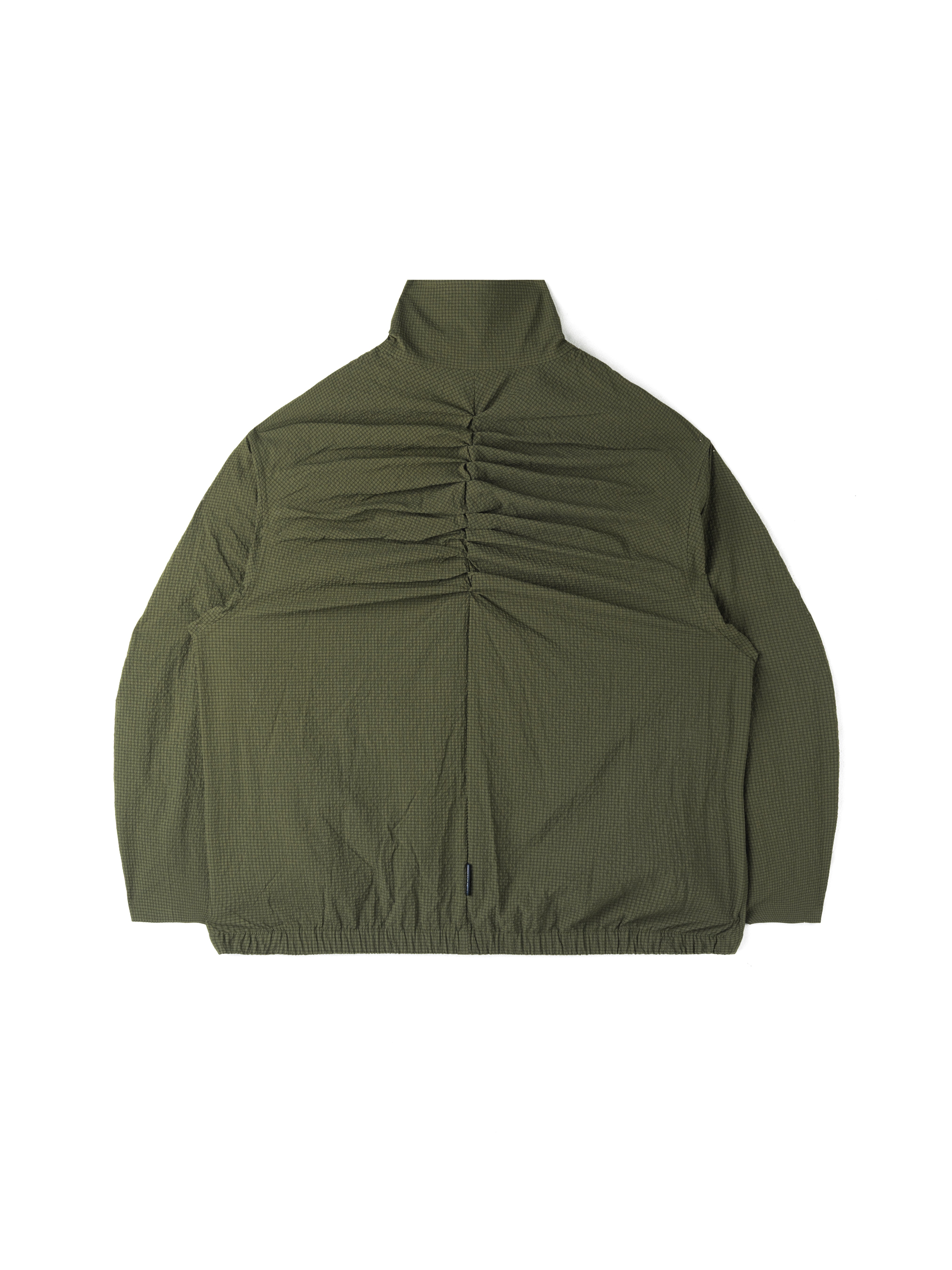 UPF 50+ Half-Zip Seersucker Stand Collar Shirt