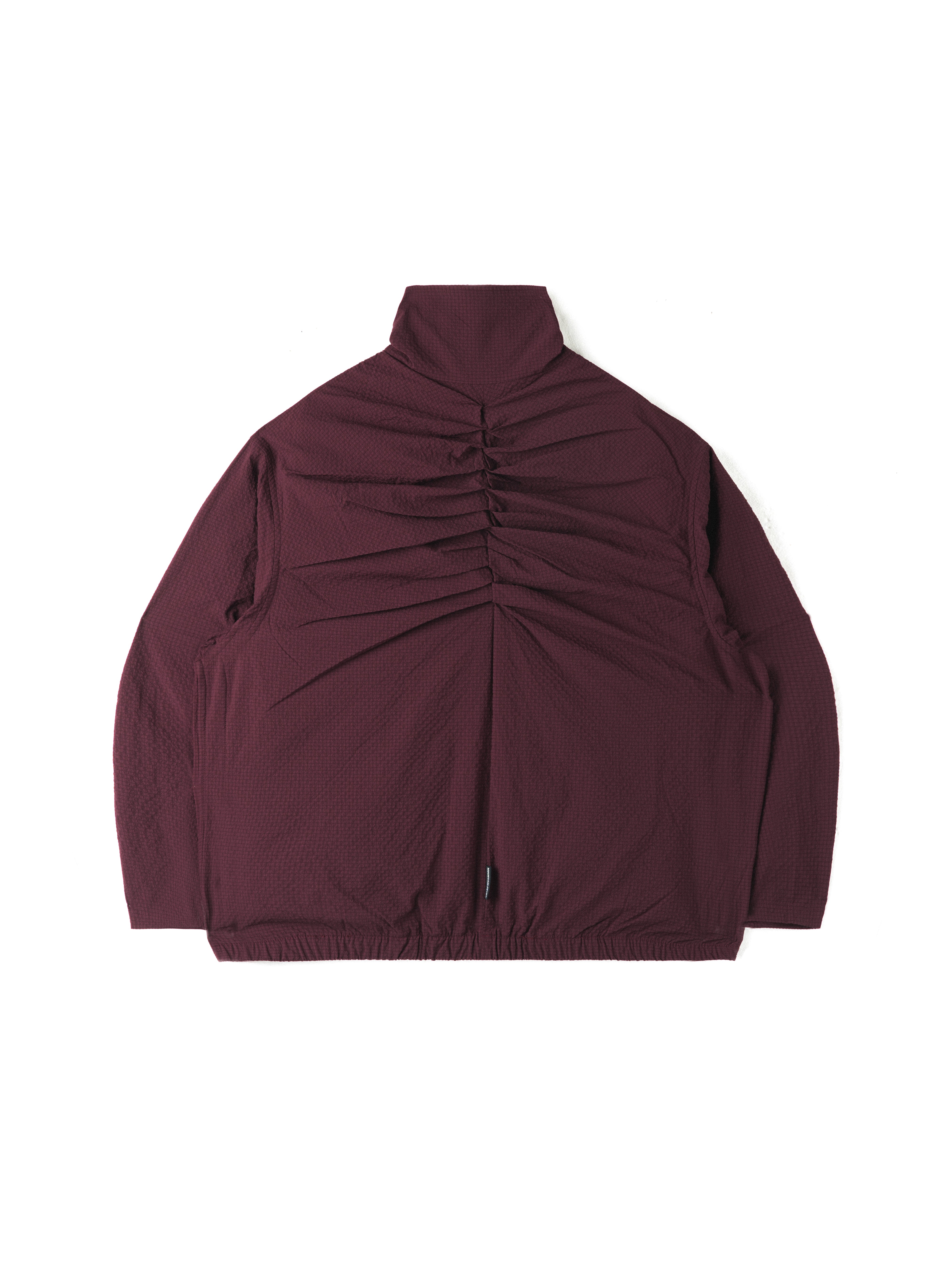 UPF 50+ Half-Zip Seersucker Stand Collar Shirt