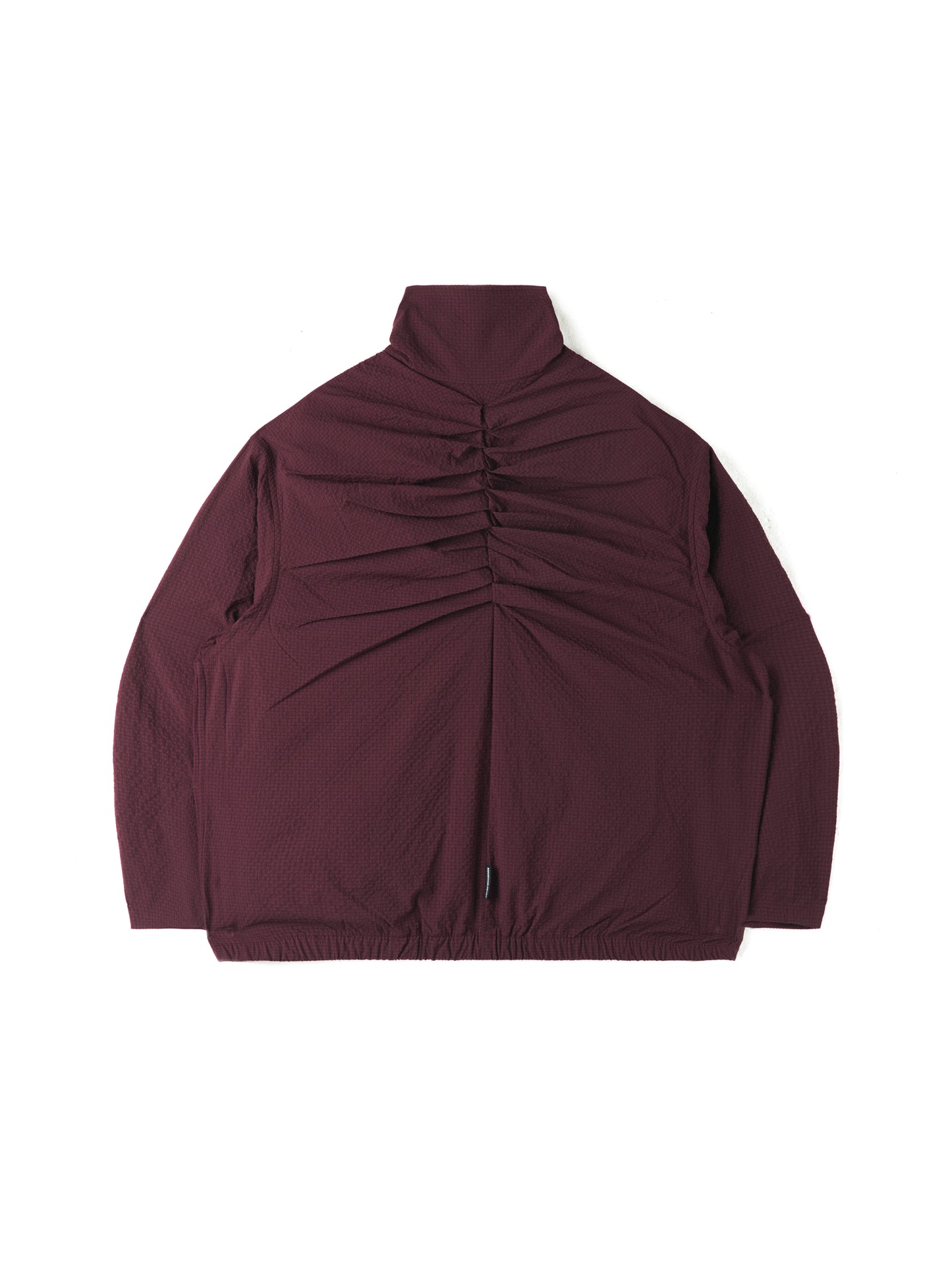 UPF 50+ Half-Zip Seersucker Stand Collar Shirt