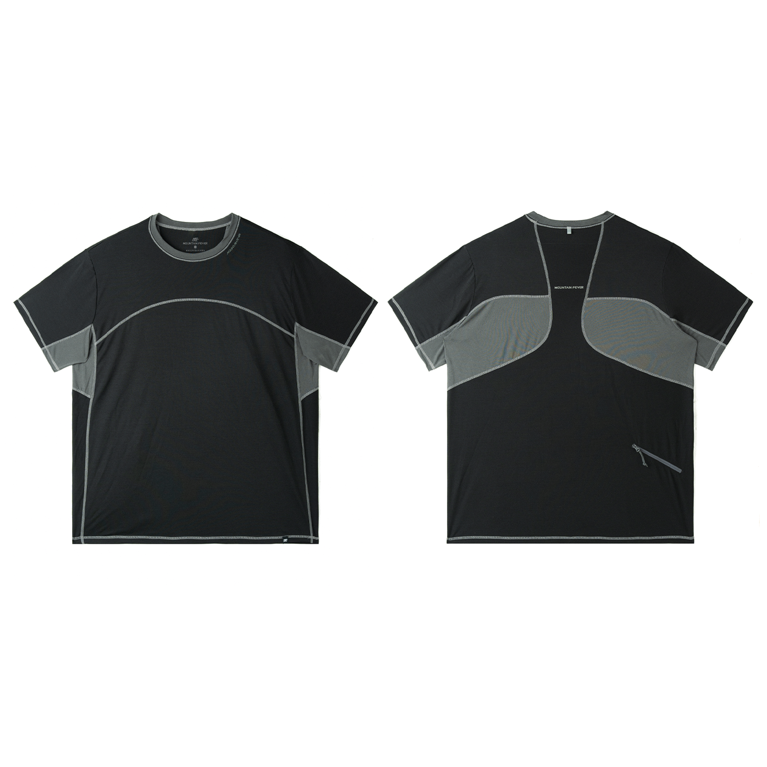 Seamless Color-Blocked Quick-Dry Short Sleeve