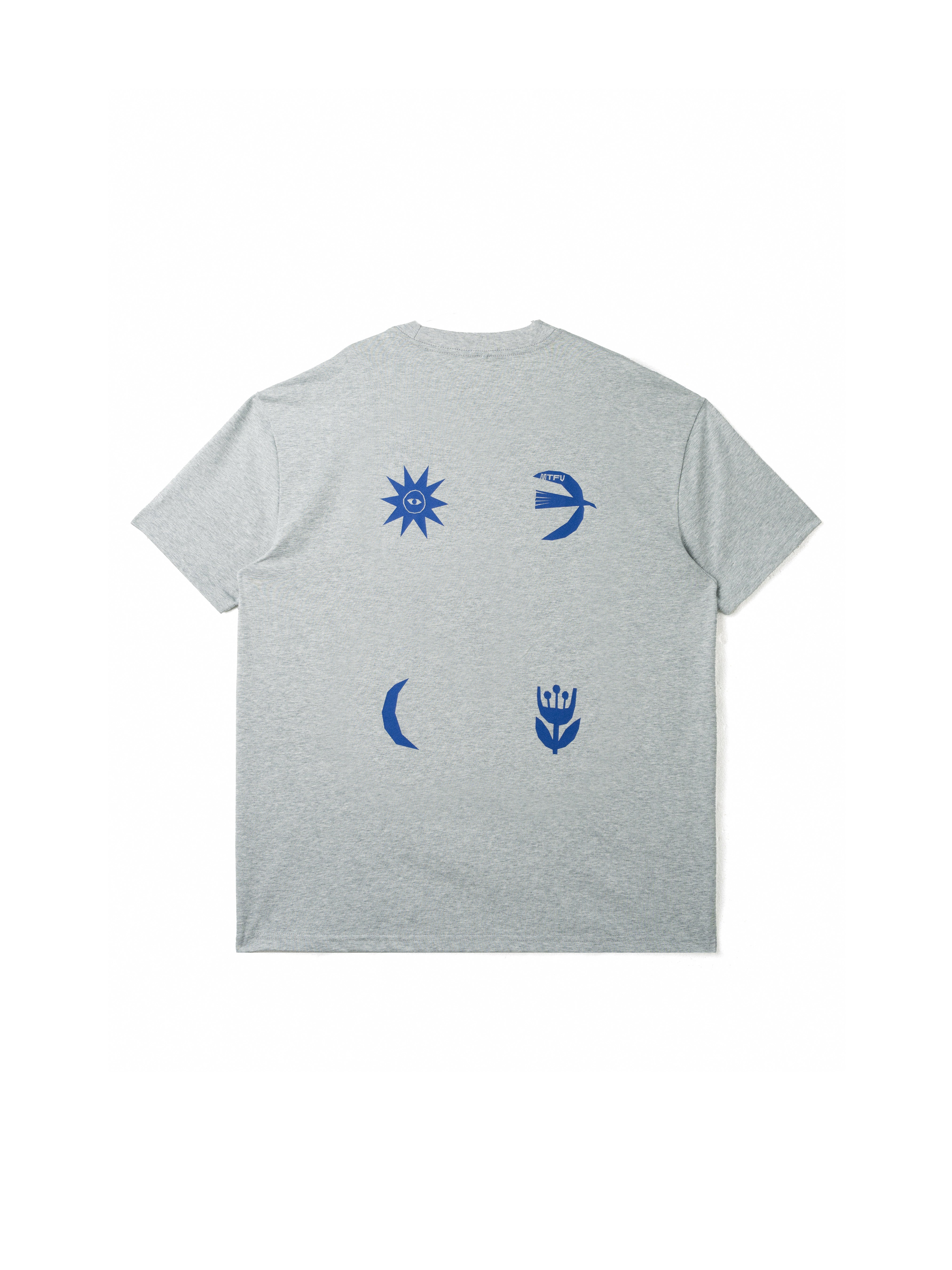 Sun Moon Flower Bird Illustration Cool-Feel Short Sleeve T-Shirt