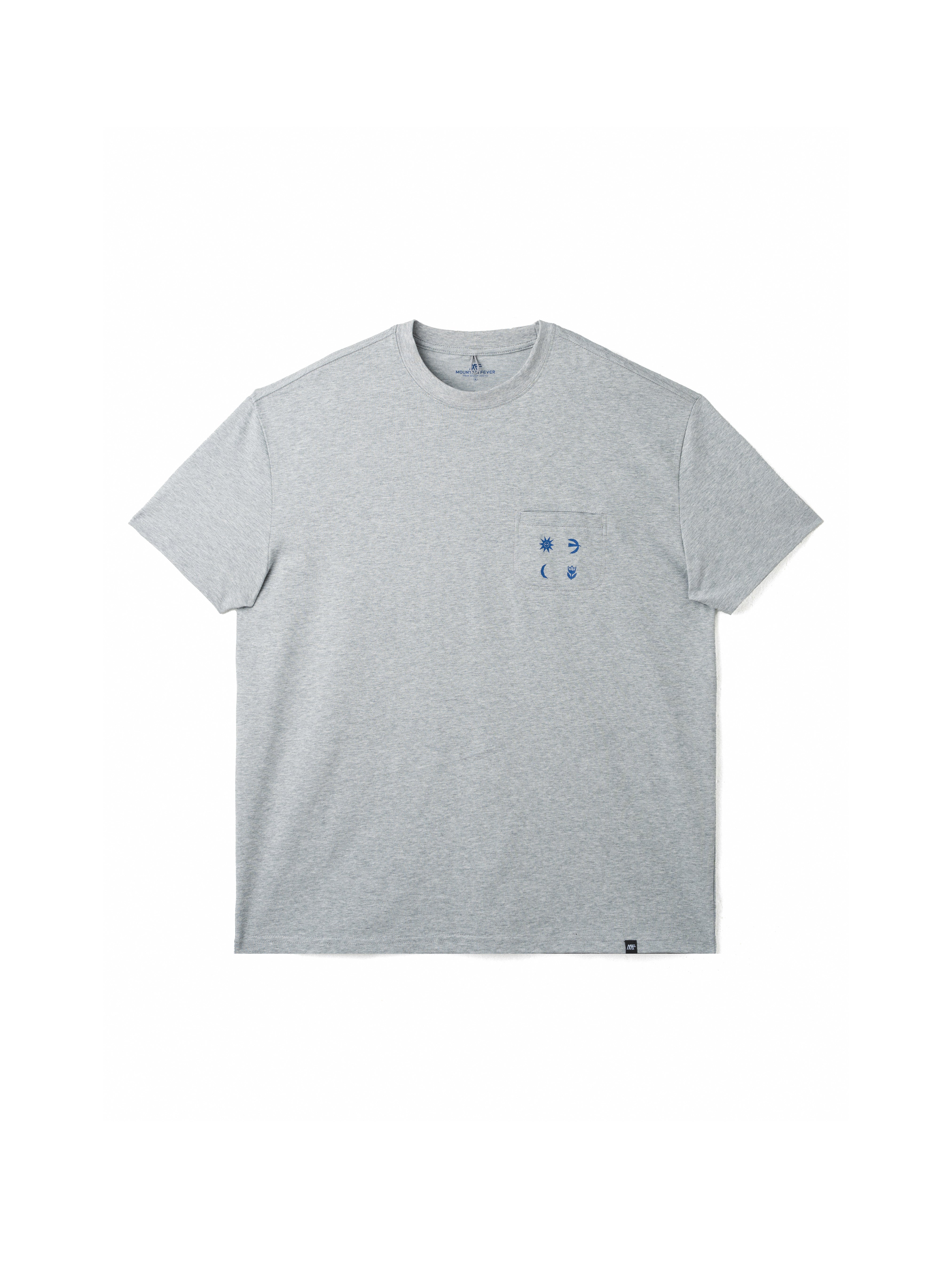 Sun Moon Flower Bird Illustration Cool-Feel Short Sleeve T-Shirt