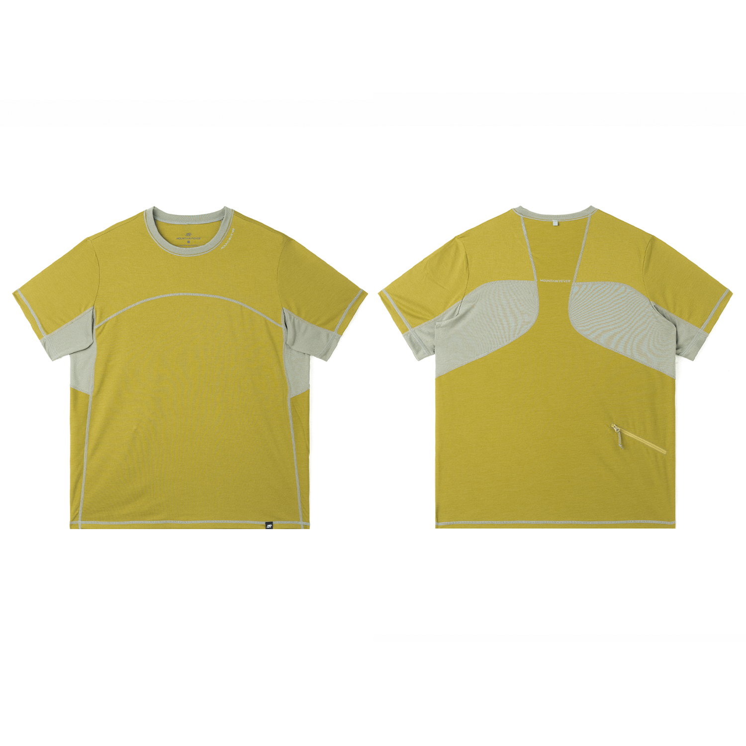 Seamless Color-Blocked Quick-Dry Short Sleeve