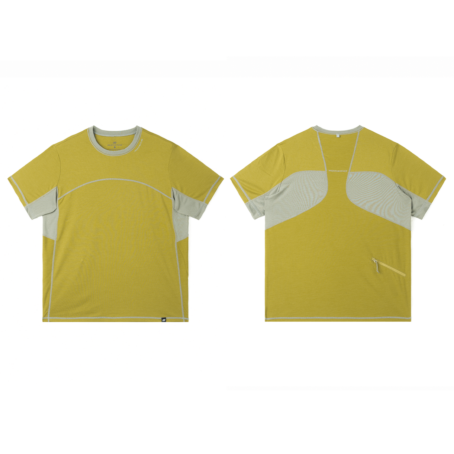 Seamless Color-Blocked Quick-Dry Short Sleeve