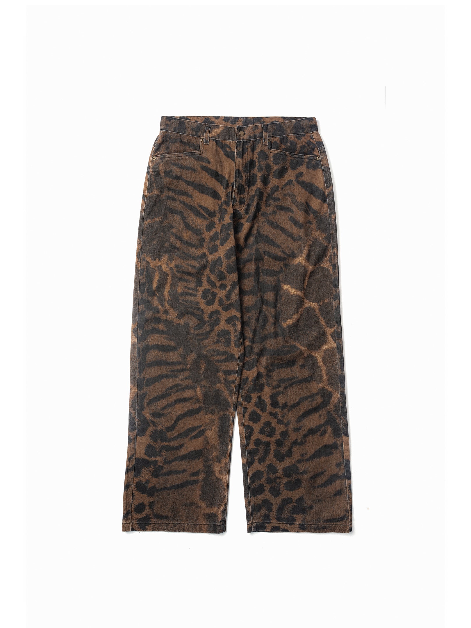 Animal Print Denim Pants