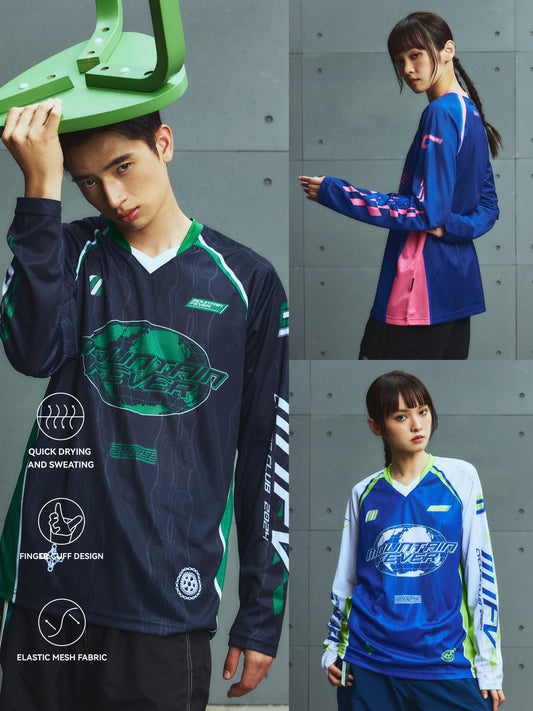 Chain Pattern Quick-Dry Cycling Jersey