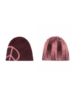 Anti-war logo double-sided beanie