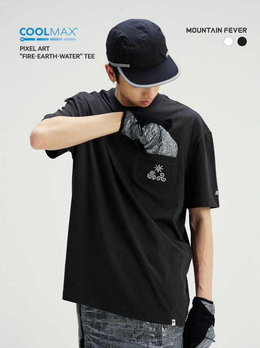 Fire Earth Water Print Short Sleeve Tee