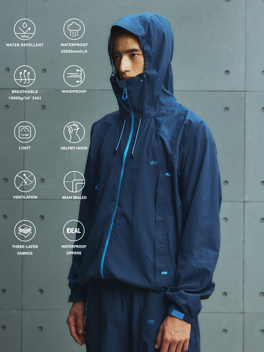 Color-Block Lightweight Taped Seam Shell Jacket