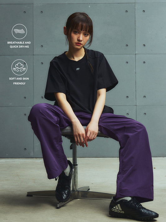 Color-blocked Double Waistband Flared Hiking Pants