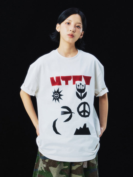 Natural Elements Print Cool-Touch Short Sleeve T-shirt