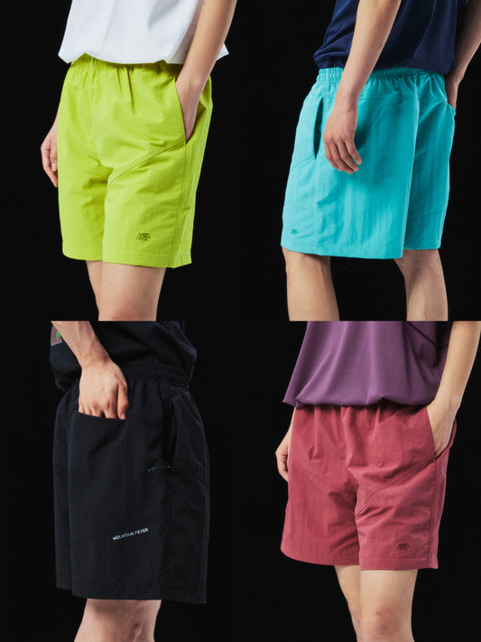 Asymmetrical Panel Structured Cargo Shorts