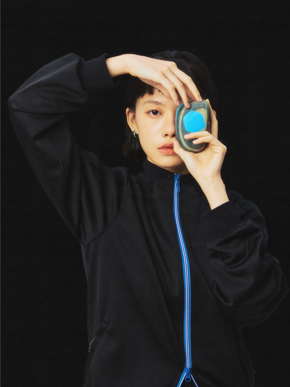 Color-block Stand Collar Sports Jacket