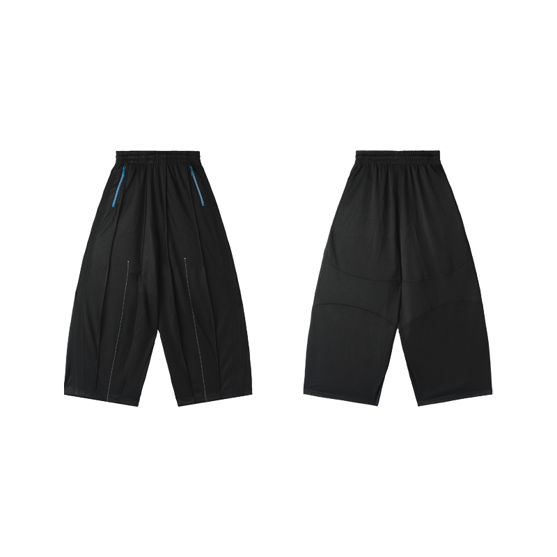 Color-blocked Loose-fit Sports Pants