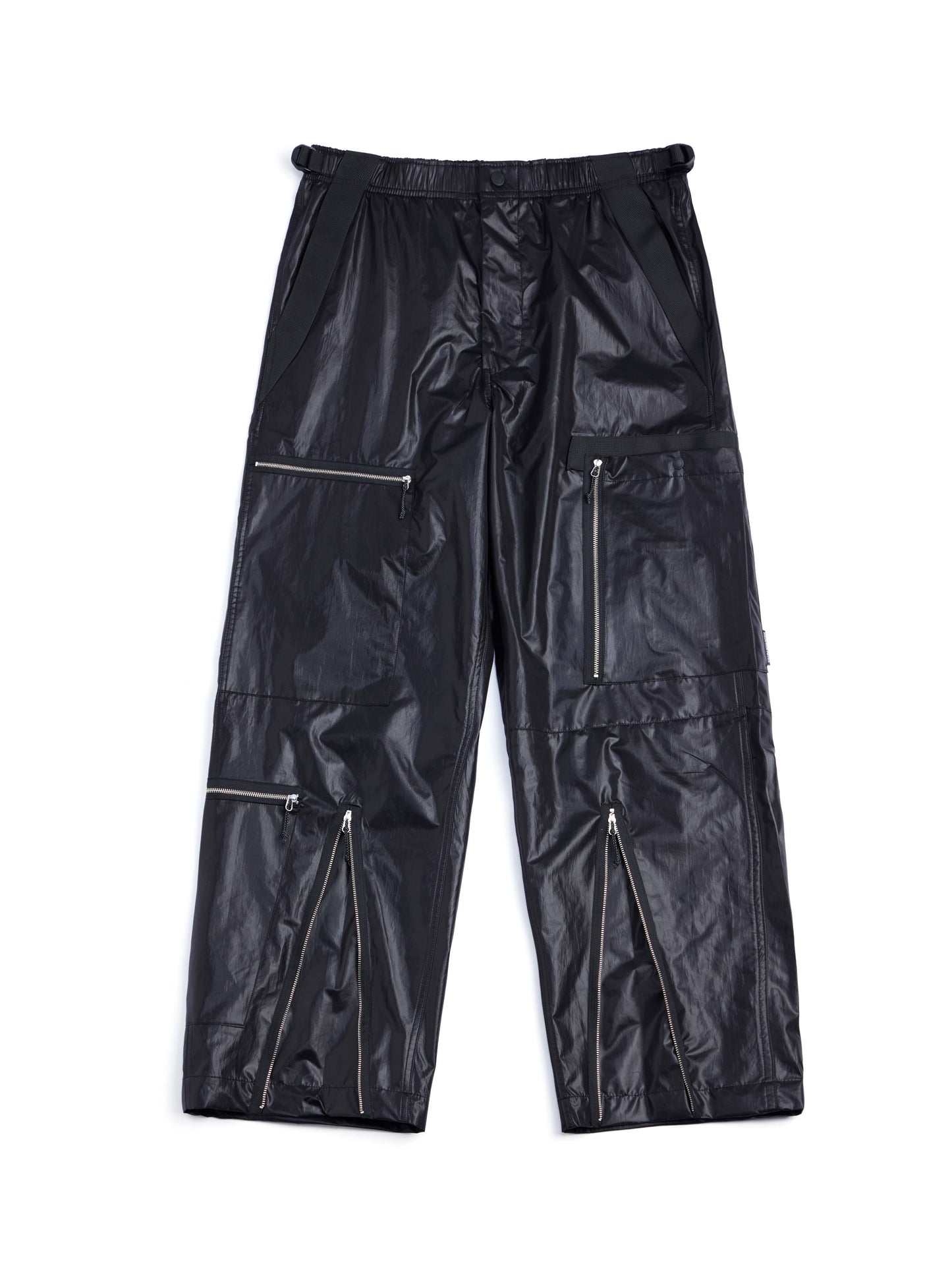 Light Metal Nylon Parachute Pants