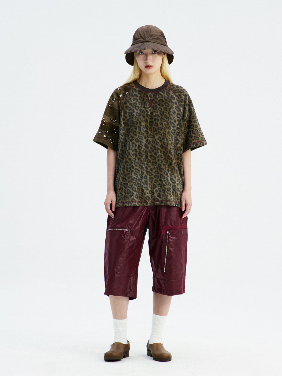 Camouflage Leopard Waffle Tee