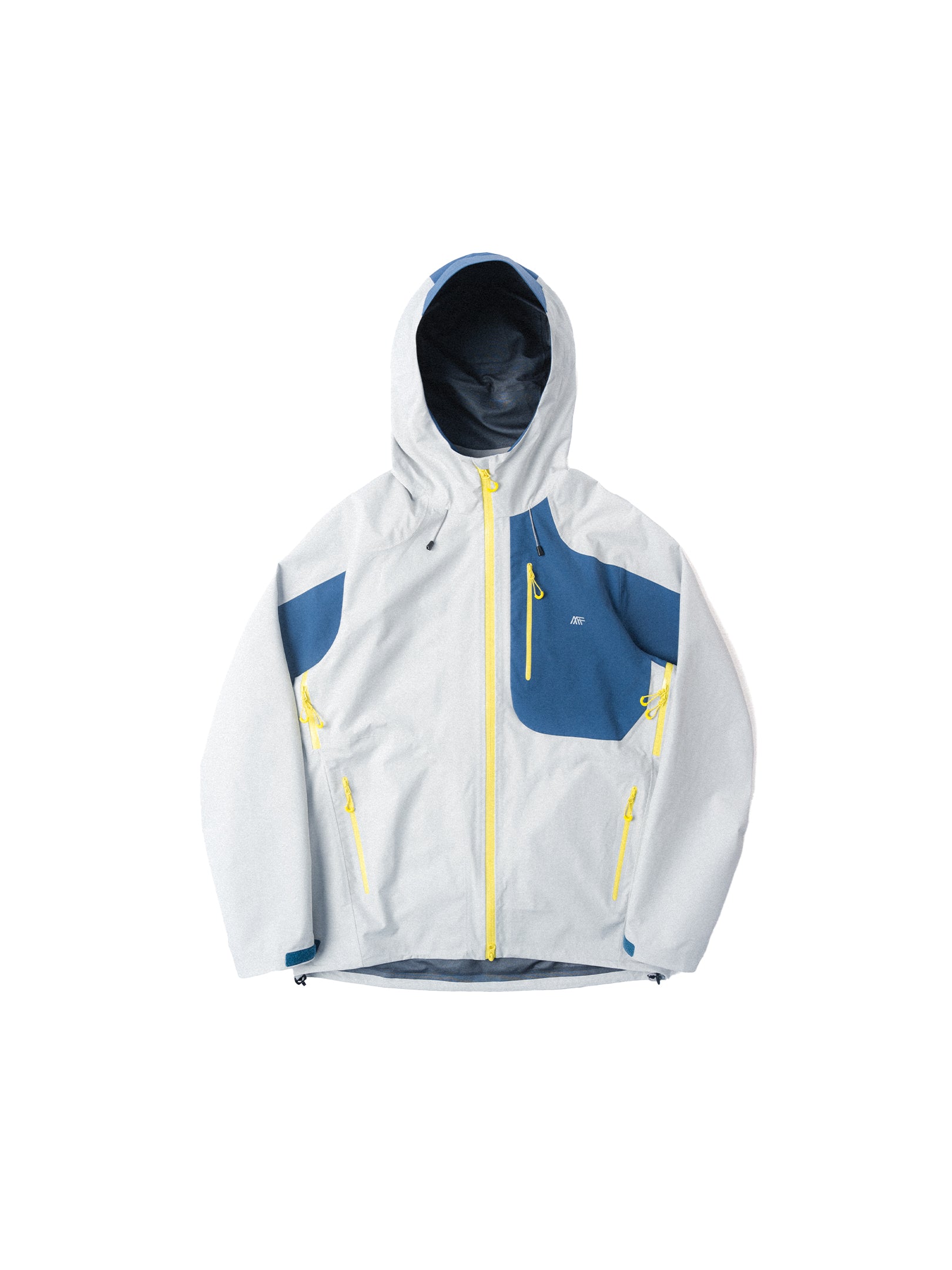 Asymmetric Color-Block Taped Seam Jacket with Strong Waterproof & High Breathability