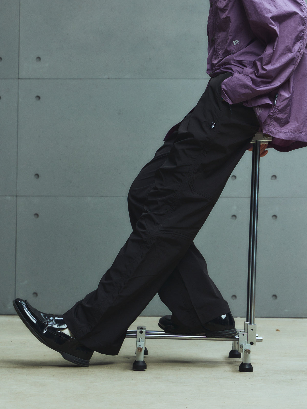 Color-blocked Double Waistband Flared Hiking Pants
