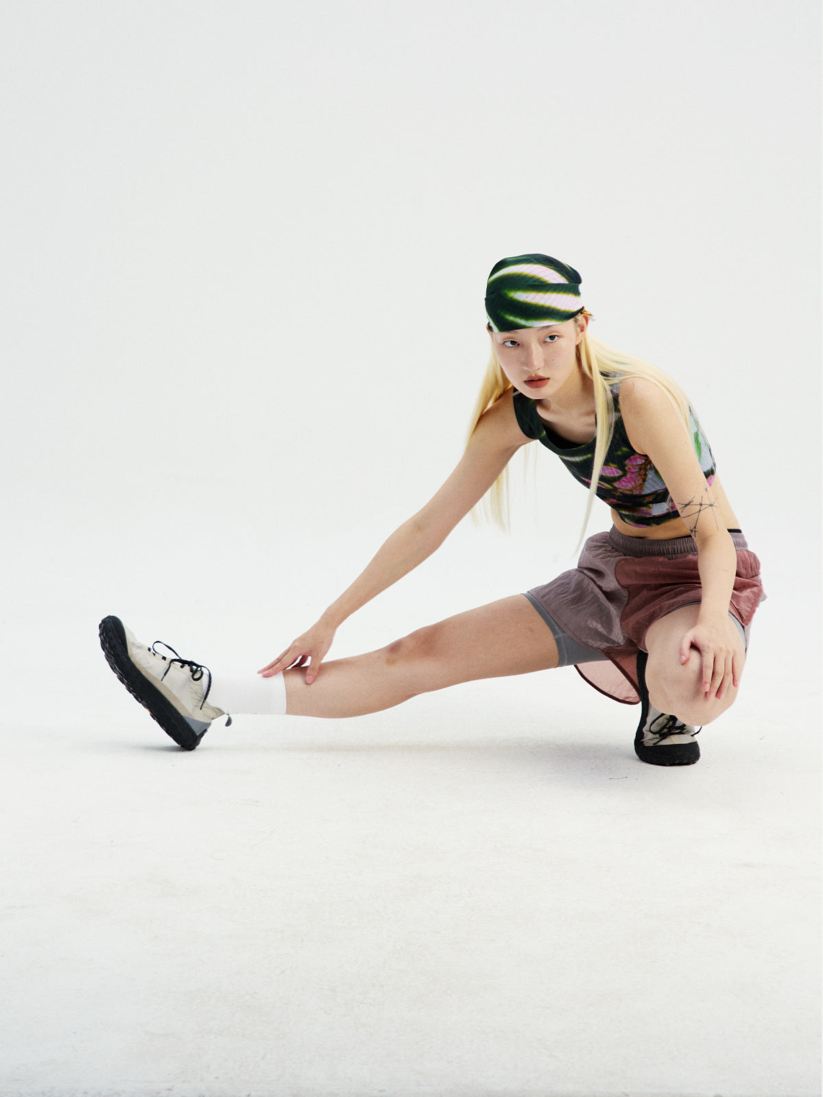 Women Plant Print Running Tank