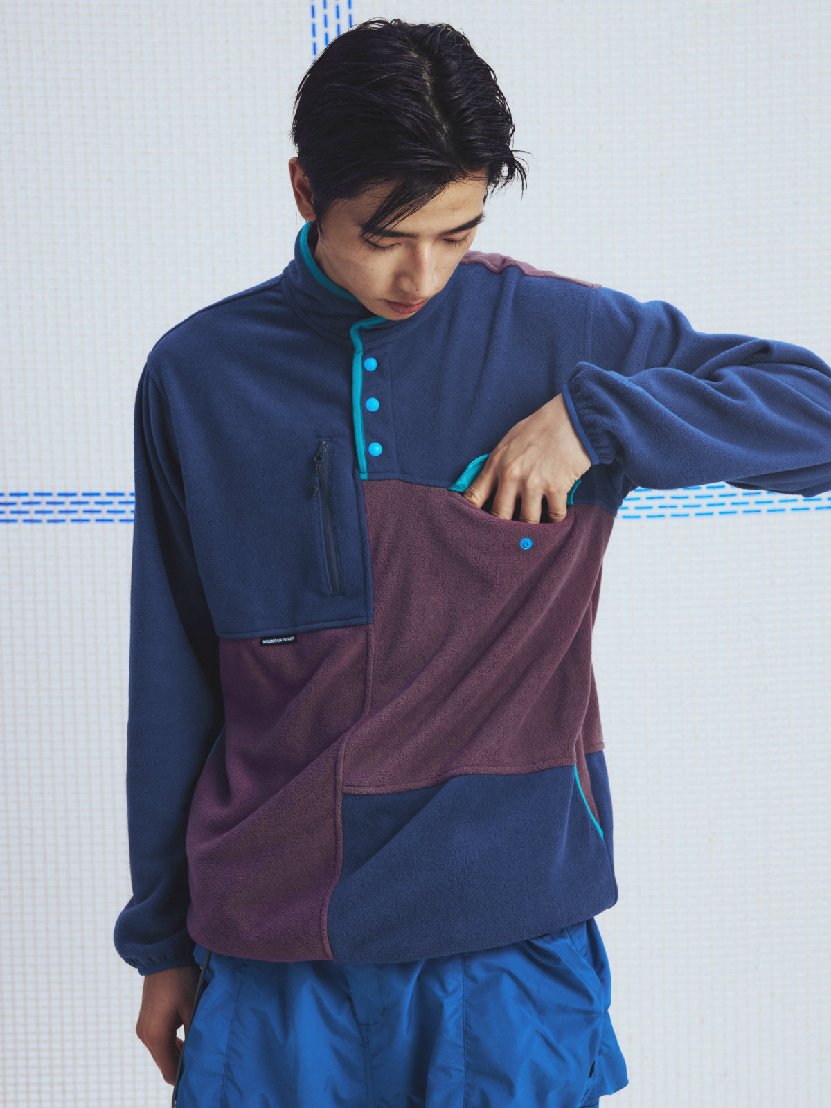 Color Block Fleece Pullover
