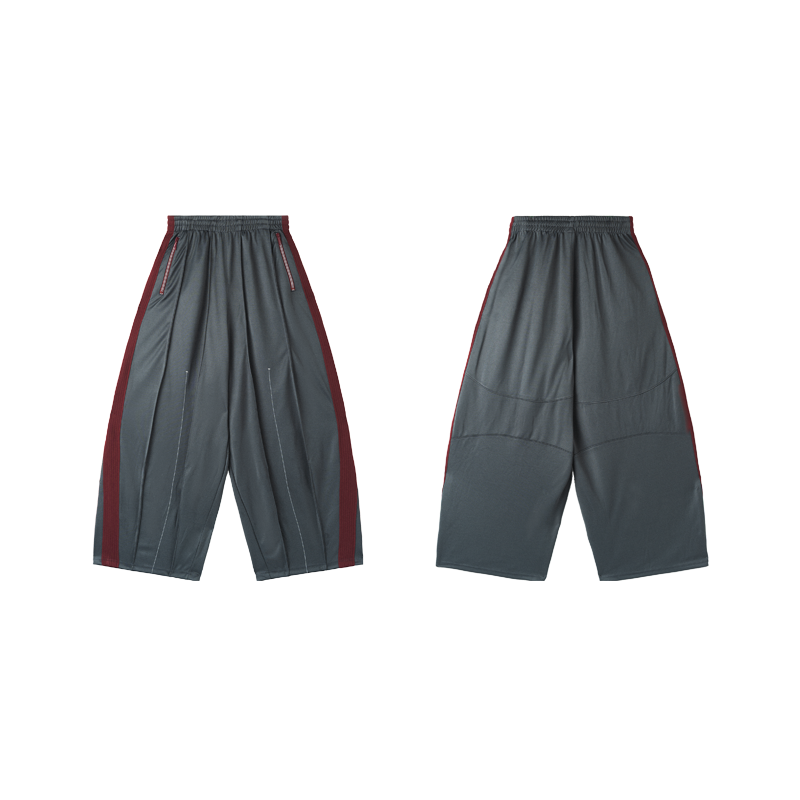 Color-blocked Loose-fit Sports Pants