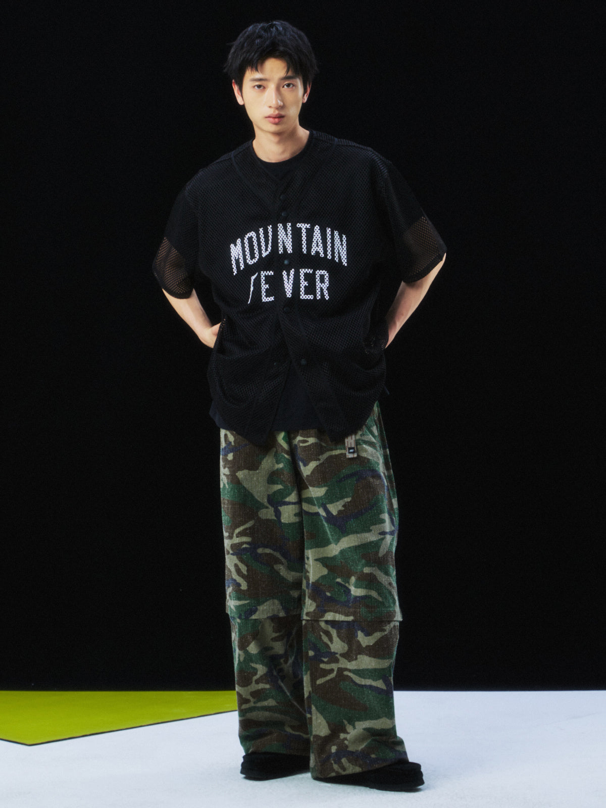 Worn Camouflage Detachable Pants - Capri Pants