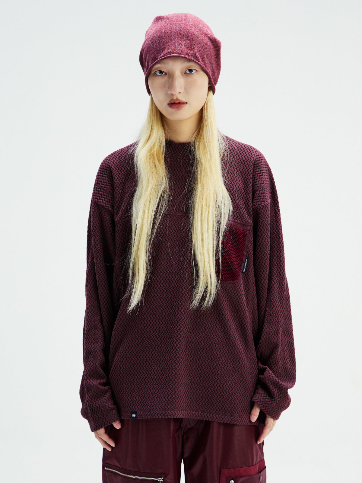 Sawtooth Fleece Mid‑Neck Pullover