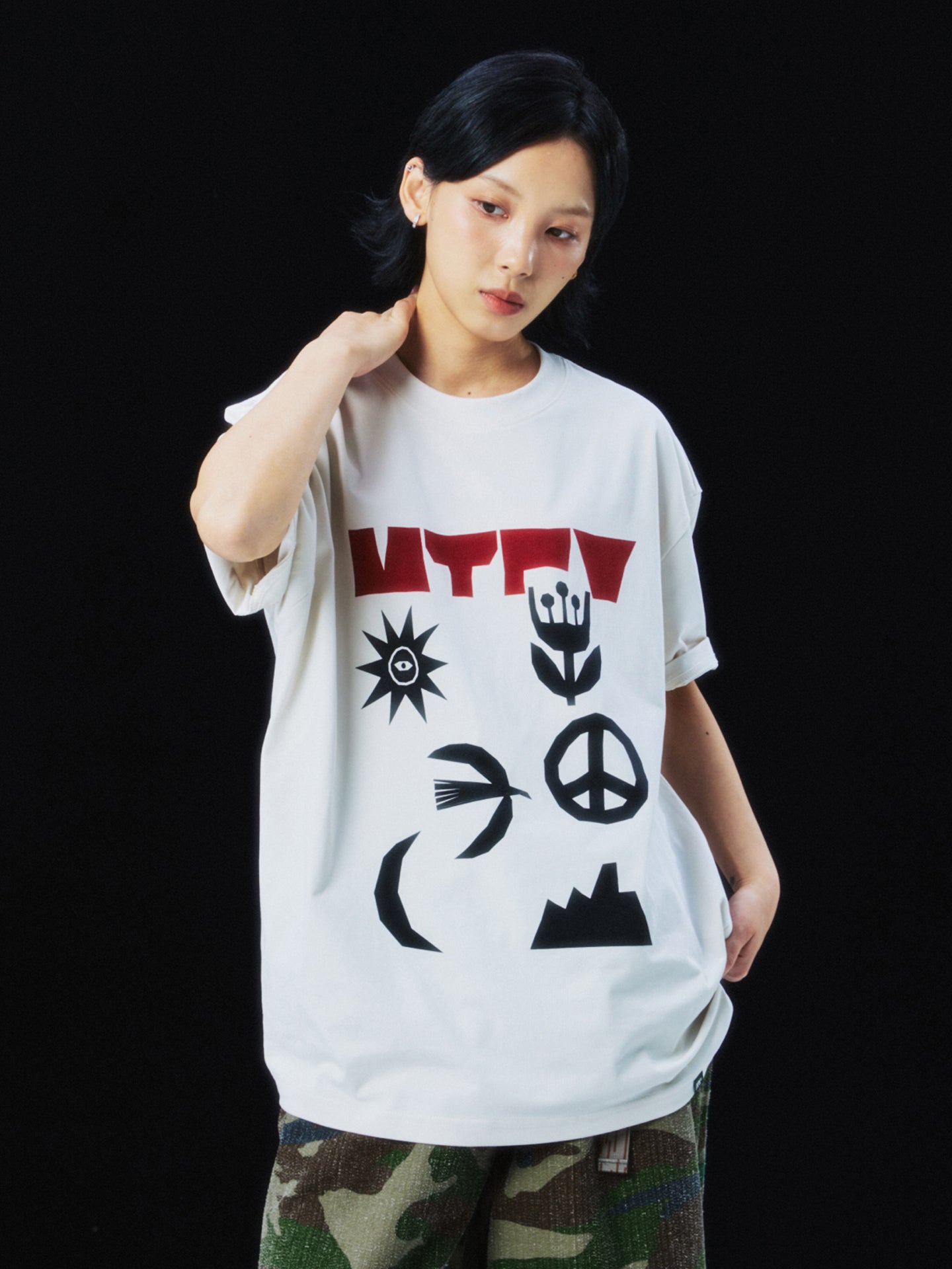 Natural Elements Print Cool-Touch Short Sleeve T-shirt