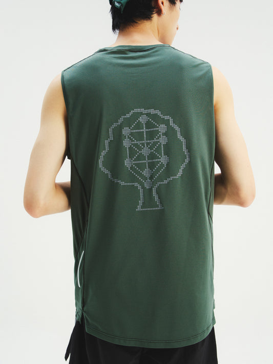 Pixel Theme Quick Dry Running Tank Top