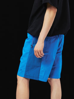 Six-Pocket Metallic Nylon Mesh Convertible Cargo Shorts