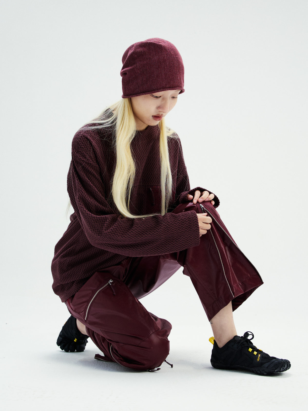 Light Metal Nylon Parachute Pants