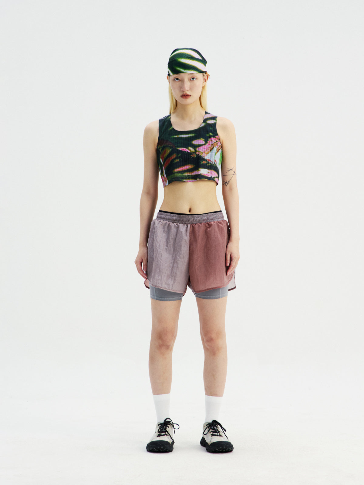 Women Plant Print Running Tank