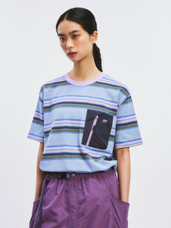color-blocked striped tee