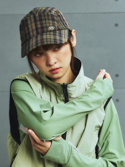 Detachable Checkered Baseball Cap