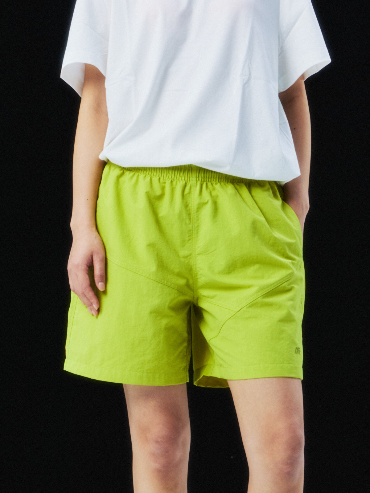 Asymmetrical Panel Structured Cargo Shorts