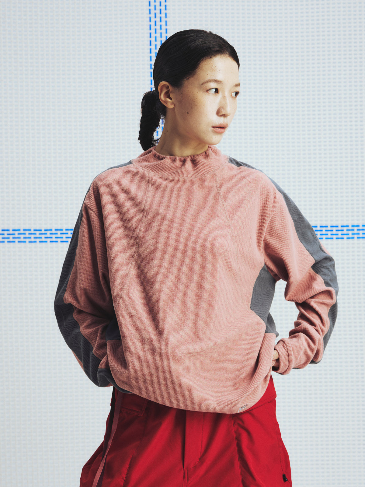 Corn Grid Fleece Sweater