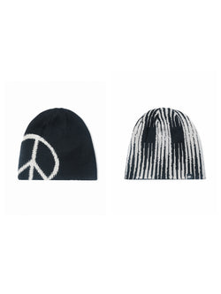 Anti-war logo double-sided beanie