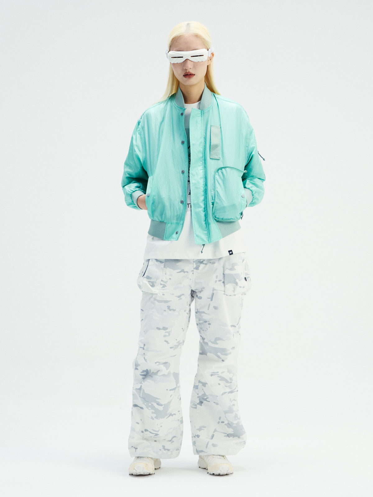 P43 Snow Camo Flared Pants