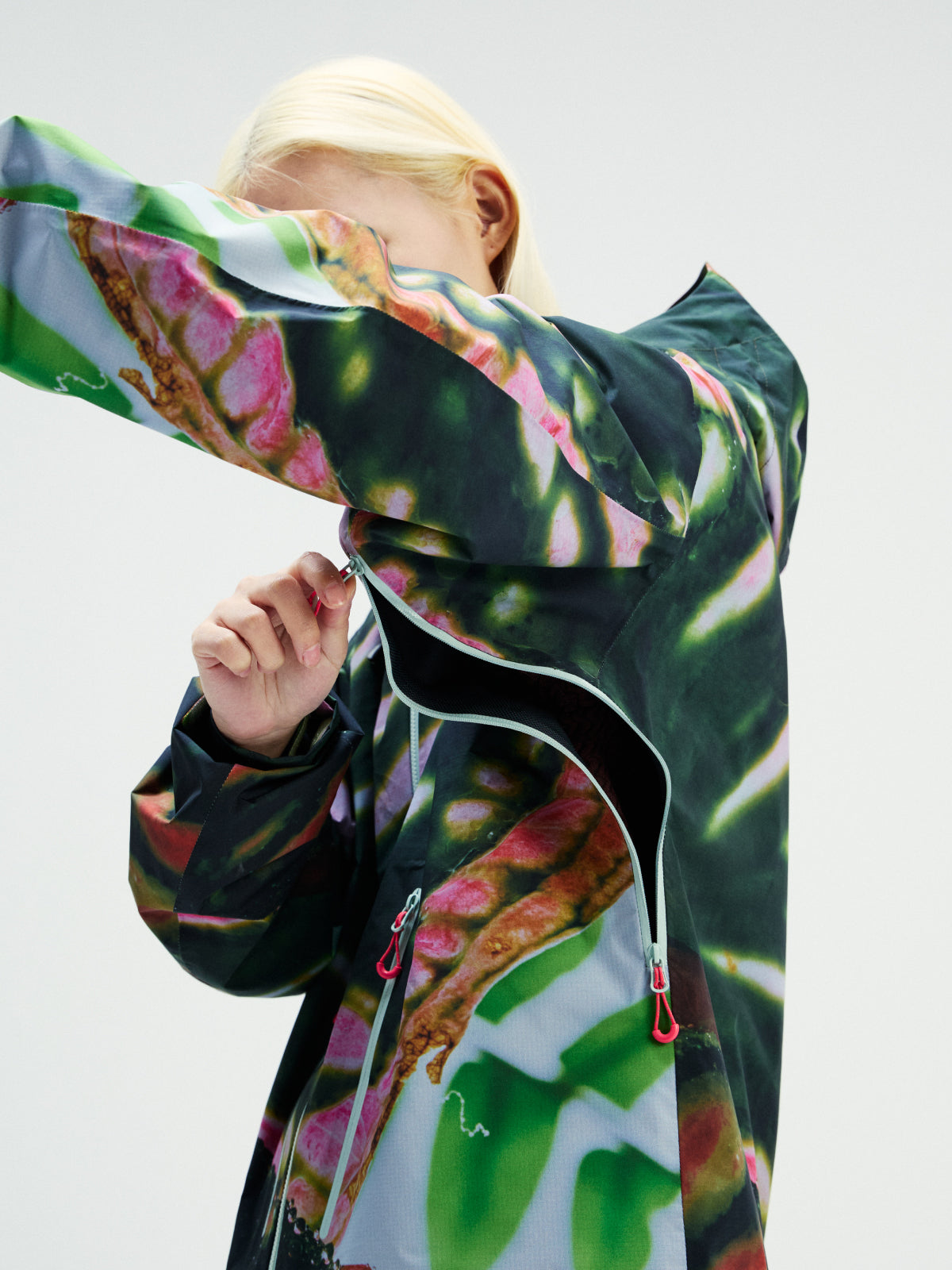 Botanical All Over Print Waterproof Jacke