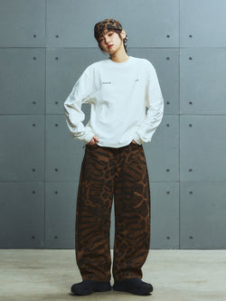 Animal Print Denim Pants