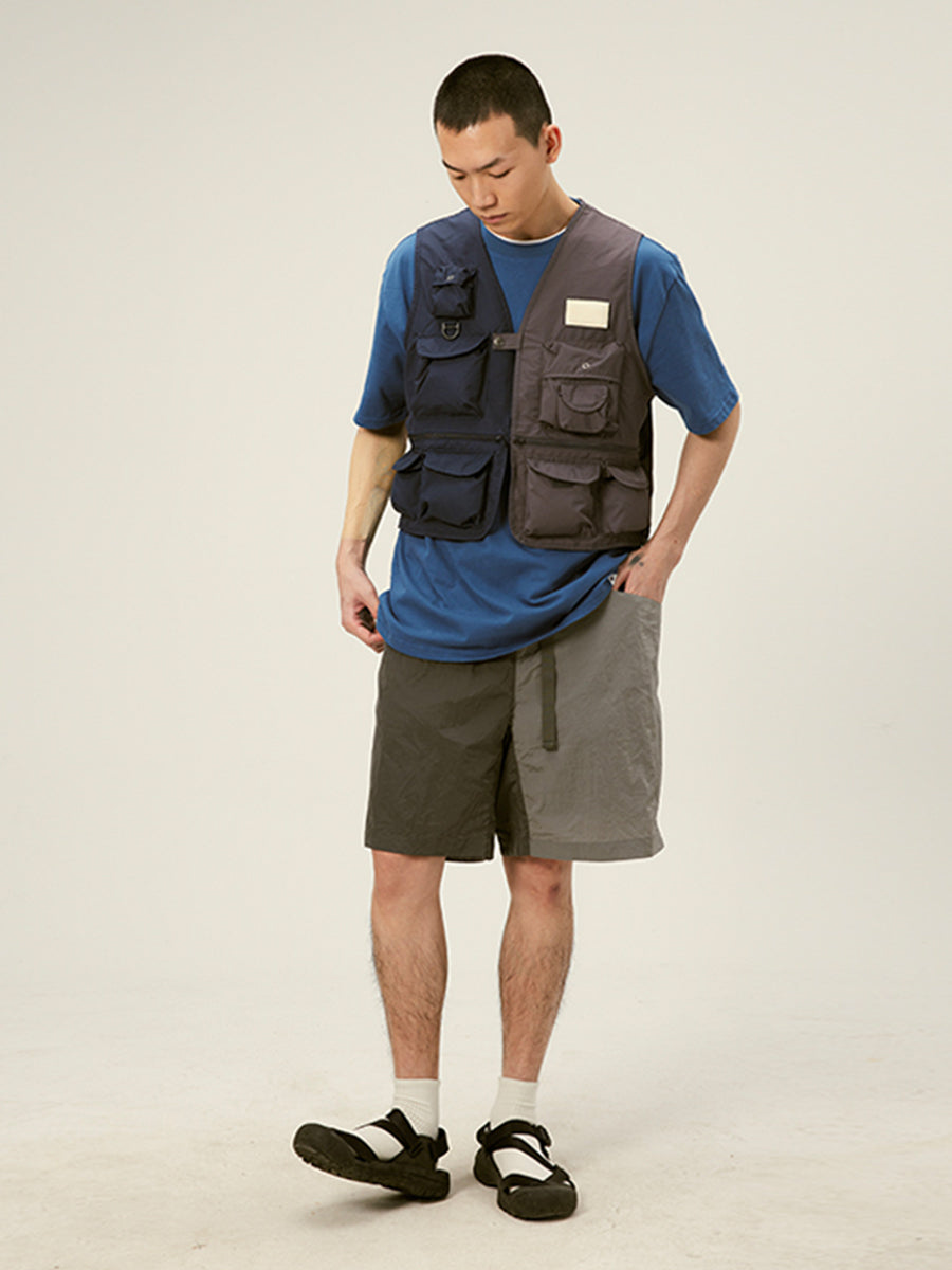 Fishing Color-Blocked Detachable Vest