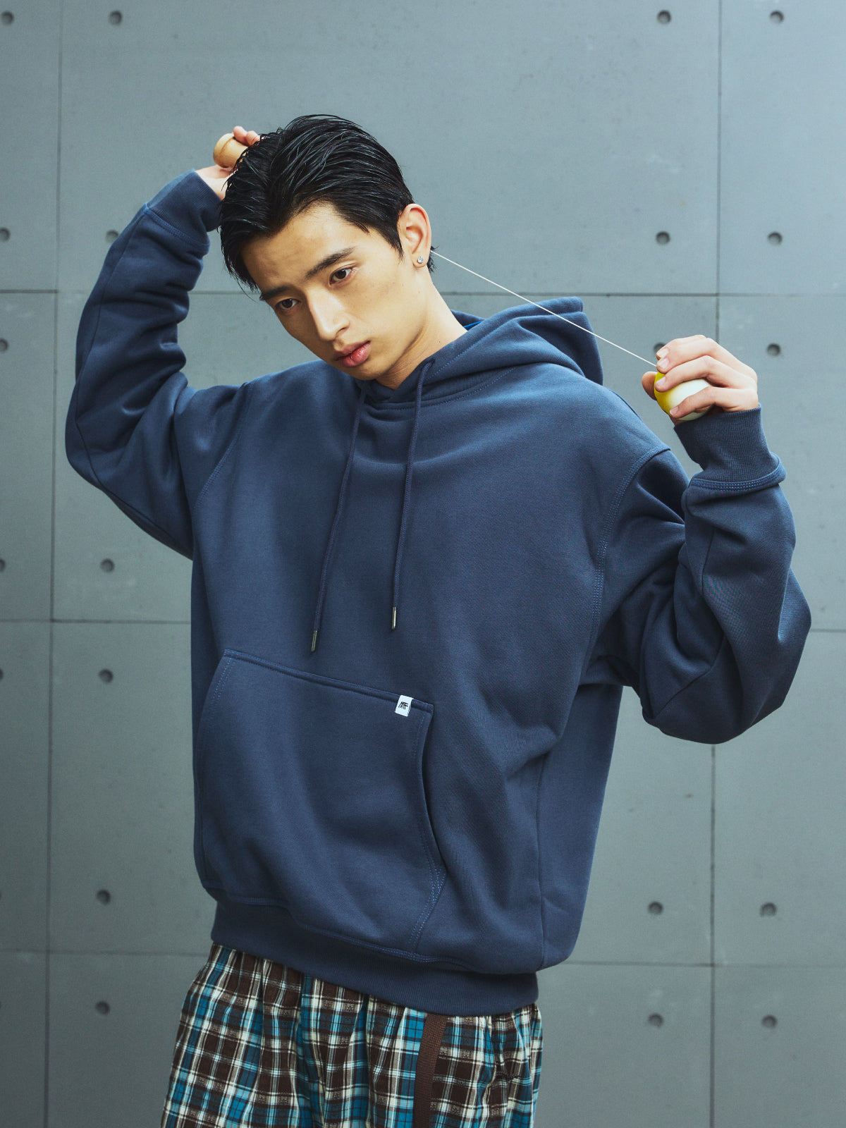 Embroidered Logo Heavyweight Fleece Hoodie Sweatshirt