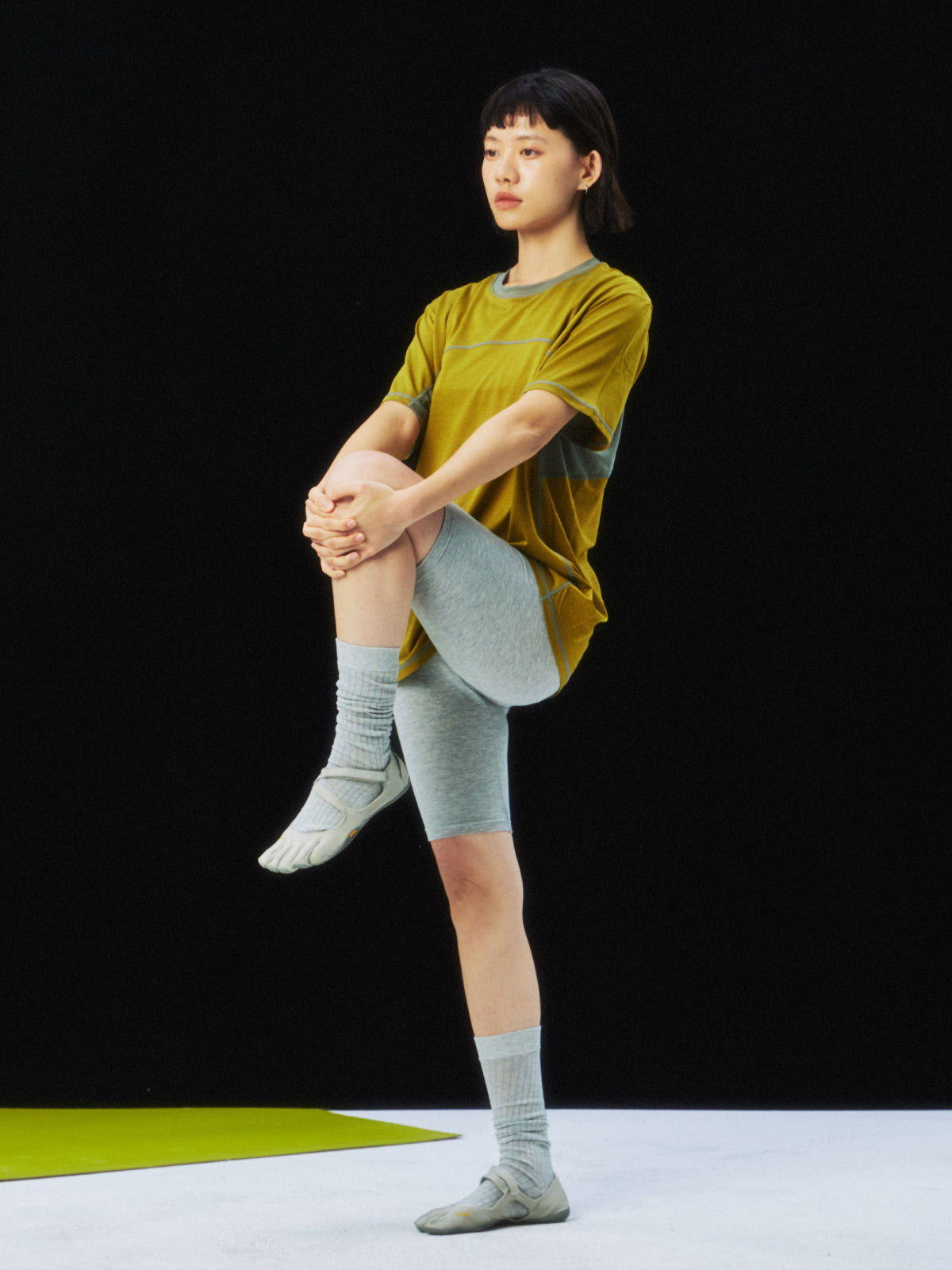 Seamless Color-Blocked Quick-Dry Short Sleeve