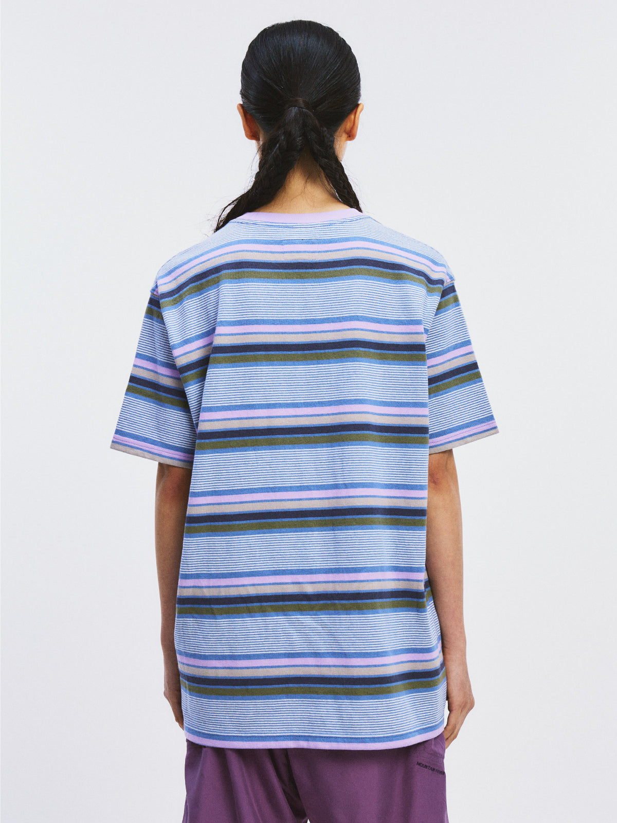color-blocked striped tee