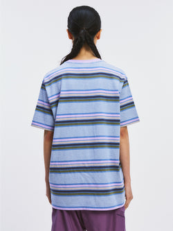 color-blocked striped tee