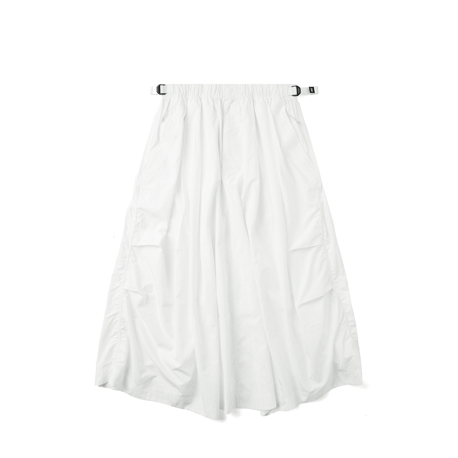 Belted Pleated Parachute Skirt