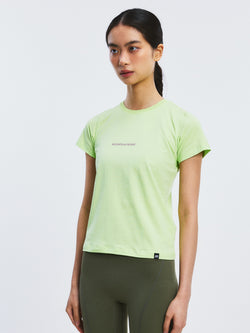 Women's Cropped Cool-Touch Short Sleeve Logo Tee