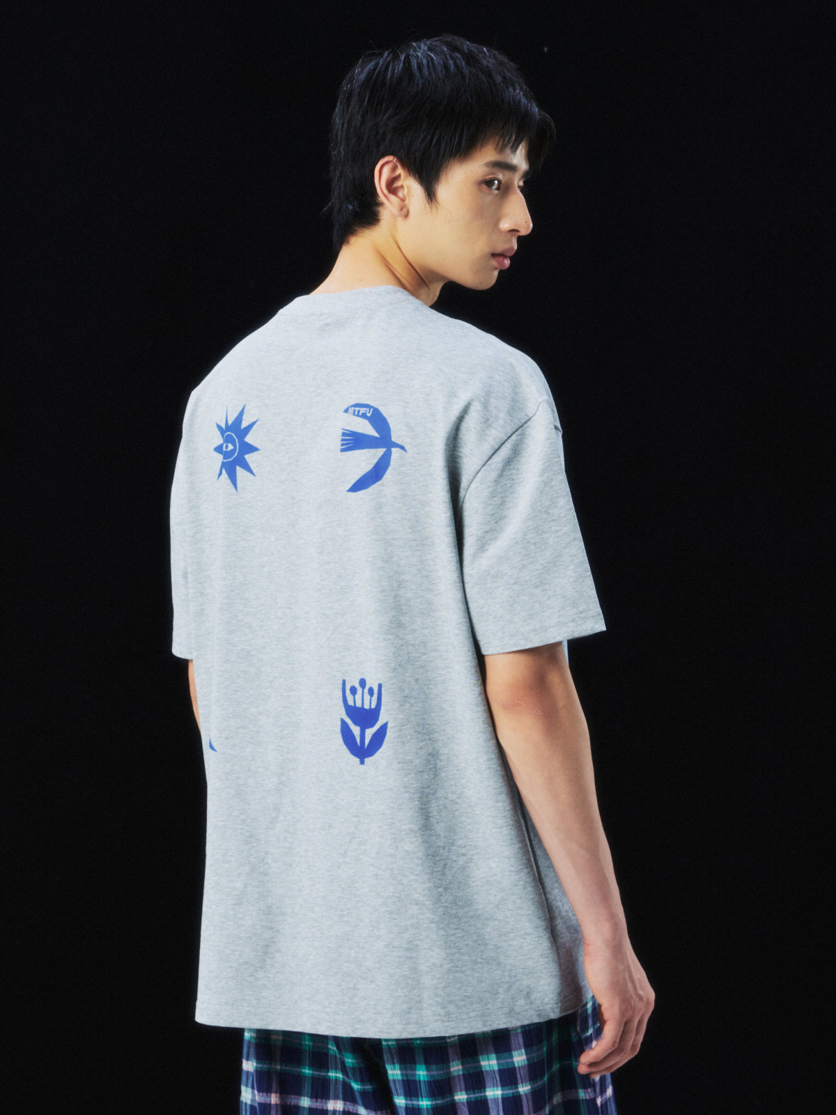 Sun Moon Flower Bird Illustration Cool-Feel Short Sleeve T-Shirt